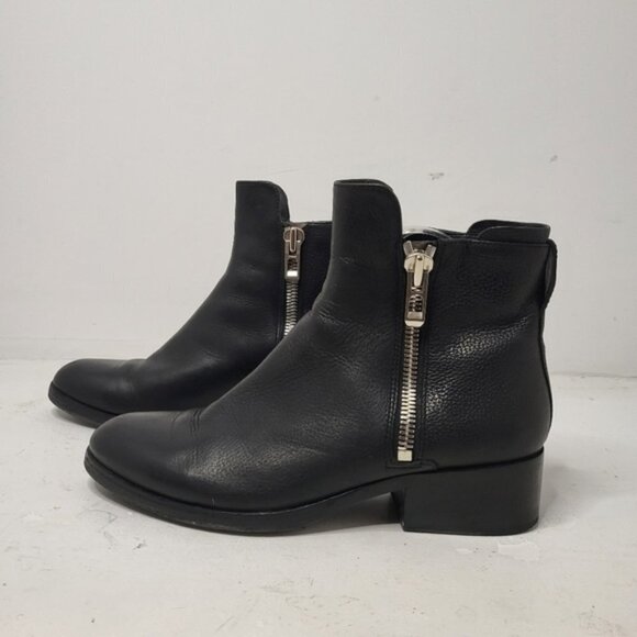 3.1 PHILLIP LIM Black Alexa Leather Boot Size 38.5  - Picture 1 of 9